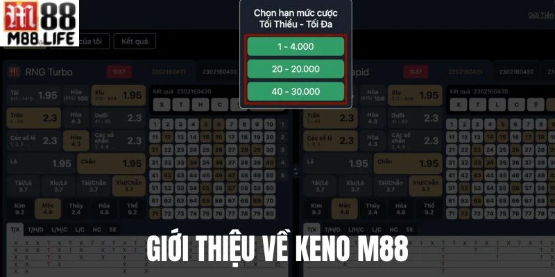 Đôi nét về trò chơi cá cược online gây sốt hiện nay - keno M88.