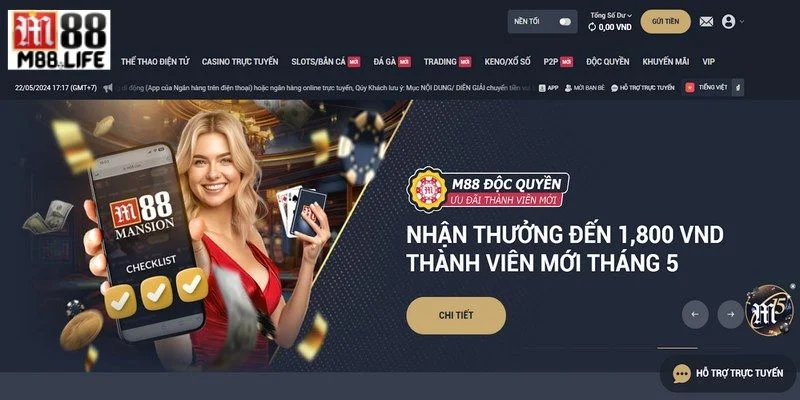 Có rất nhiều yếu tố làm nên sức hút của nhà cái M88.